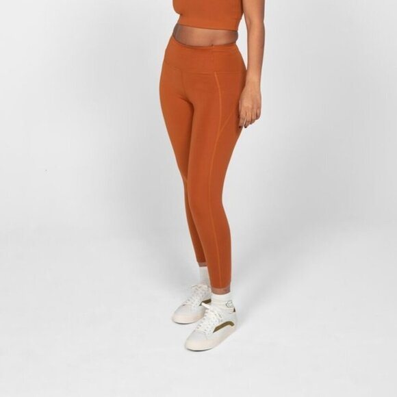 Girlfriend Collective Orange High Rise Leggings - Picture 1 of 6
